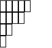 Figure 2: Young diagram of the partition $5+4+2+1$.